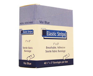Visi Blue Metal Detectable Elastic Strips