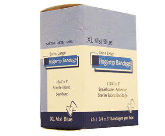Visi Blue Metal Detectable XL Fingertip Bandage