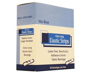 Visi Blue Metal Detectable XL Elastic Strips