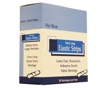 Visi Blue Metal Detectable XL Elastic Strips
